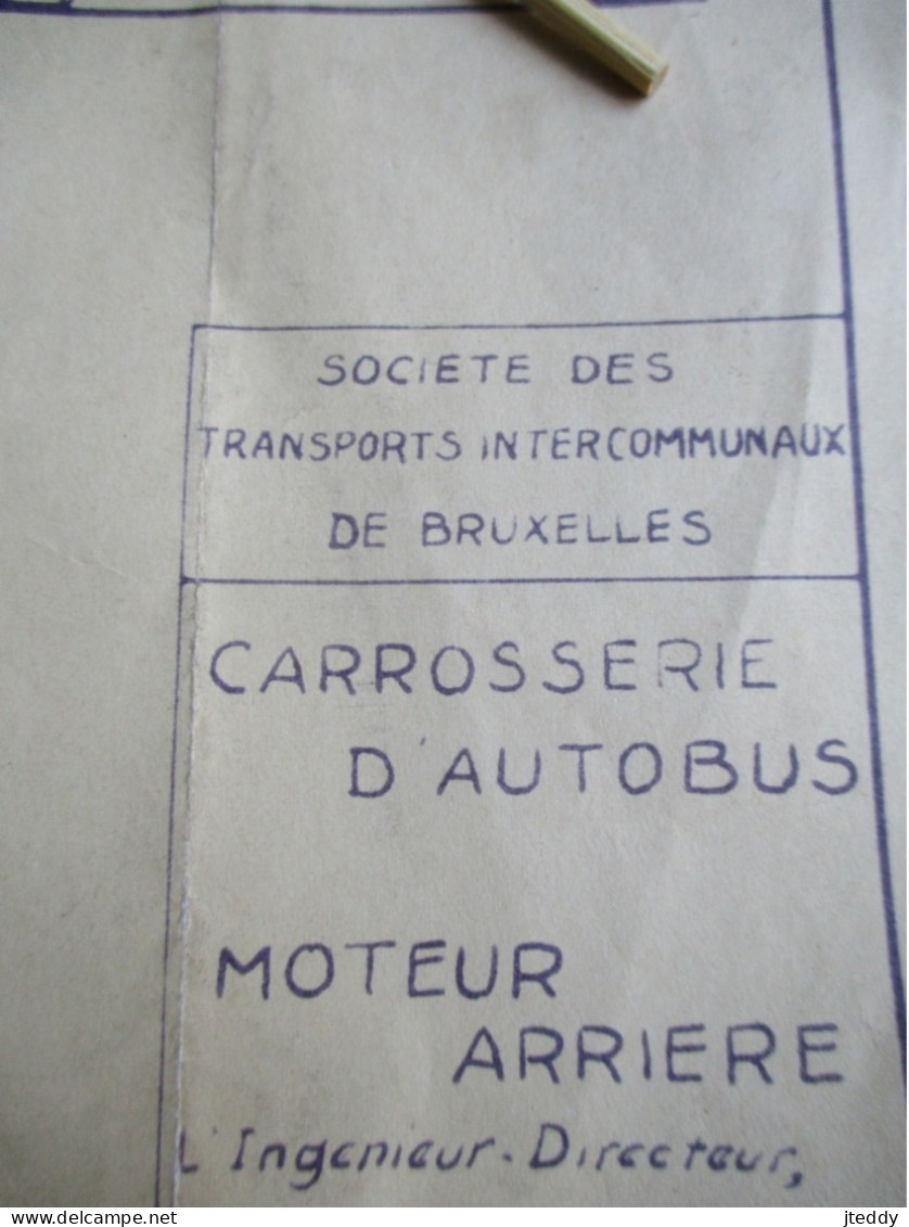 OUD  Plan  Sociéte Des Transports Intercommunaux  De  Bruxelles   CARROSSERIE D'  AOTOBUS - Máquinas