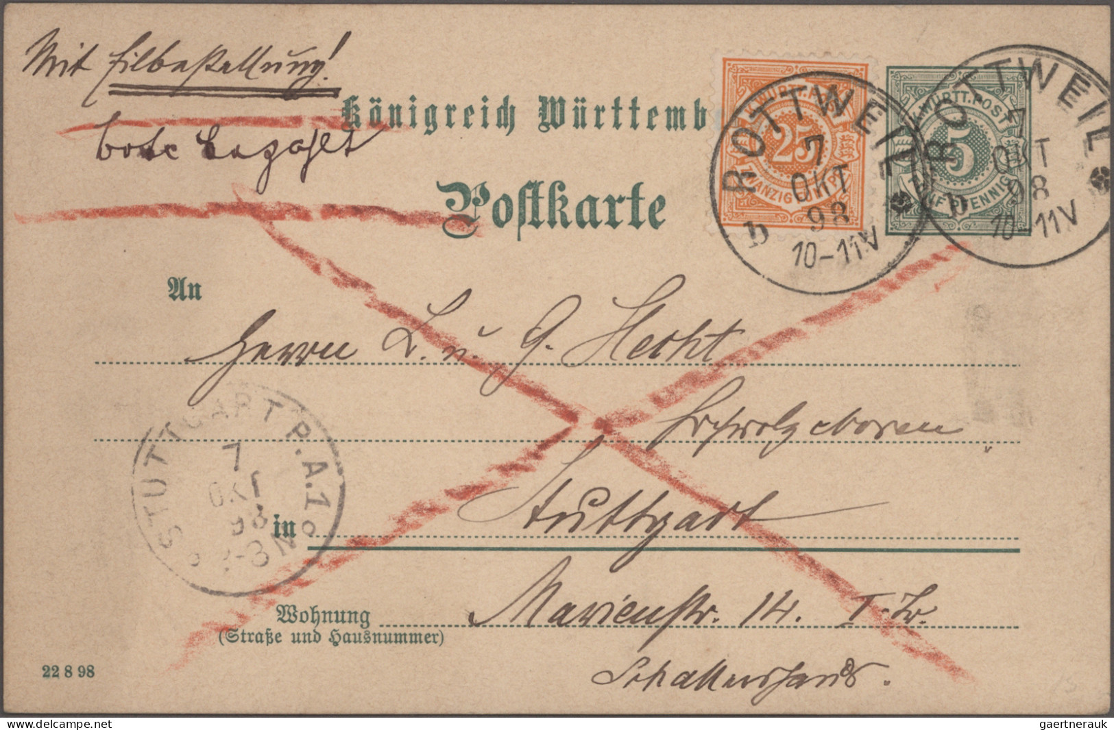 Nachlässe: 1856/1920, WÜRTTEMBERG, sehr umfangreicher Nachlass-Bestand mit hunde