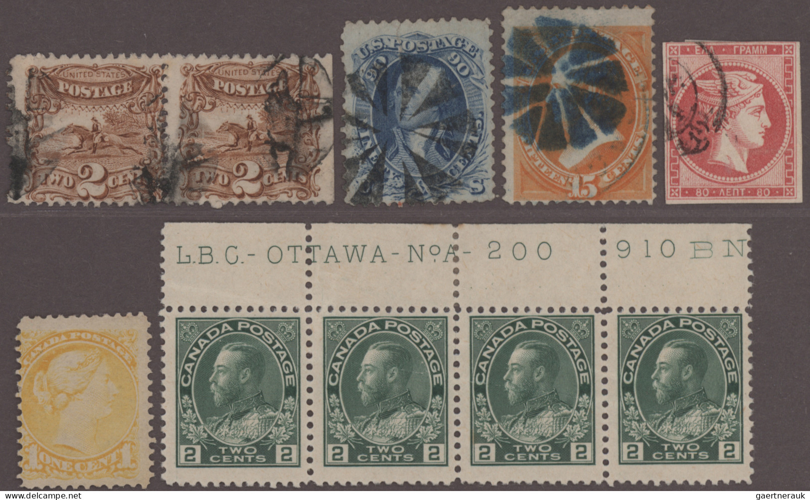 Nachlässe: 1860's-modern: Combination Of Nine Different Lots, With 9 Old Stamps - Kilowaar (min. 1000 Zegels)