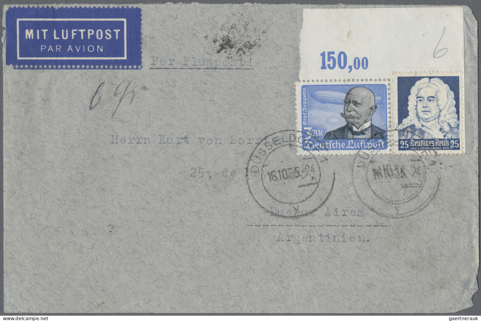 Nachlässe: 1933/1945, III.REICH, Nachlass-Posten mit ca. 90 Briefen, Karten und