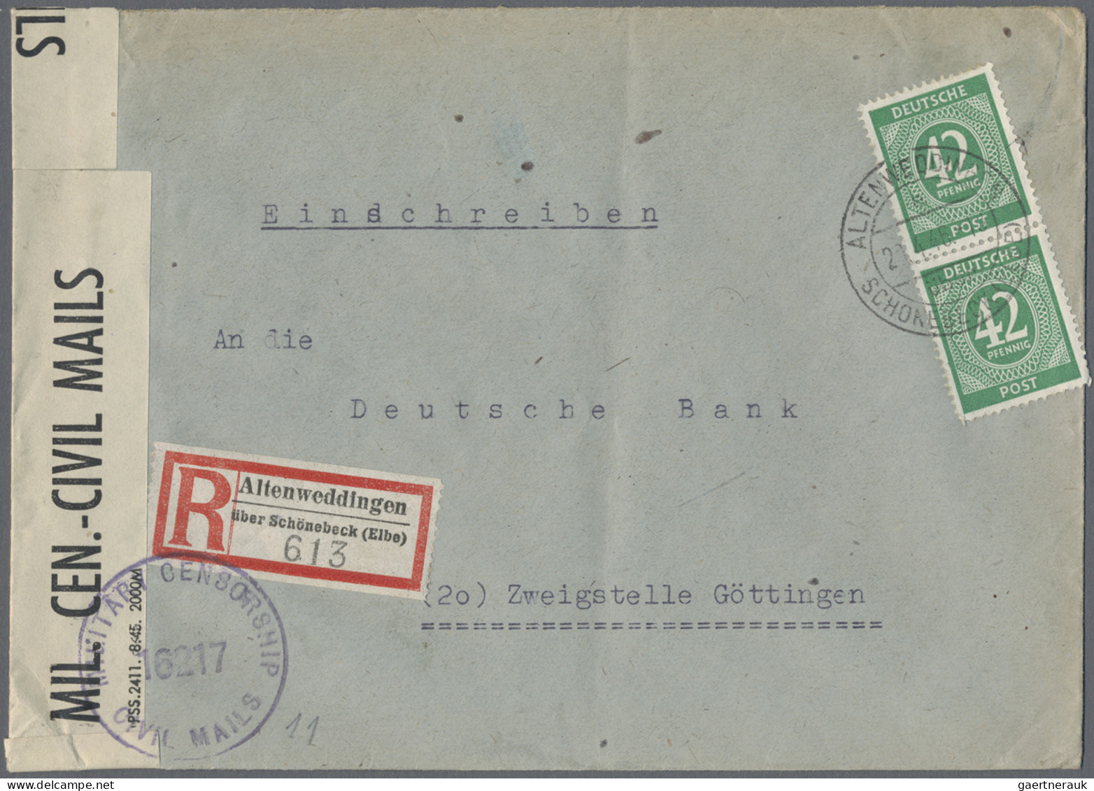 Nachlässe: 1945/1950, DEUTSCHLAND n.45, sehr interessanter Posten mit ca. 40 Bri