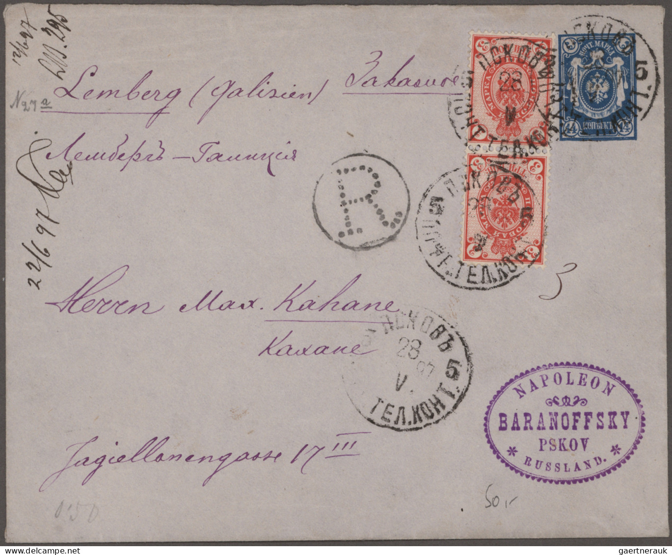 Nachlässe: 1770-modern: About 50 Covers, Postcards, Postal Stationery Items, Pic - Vrac (min 1000 Timbres)