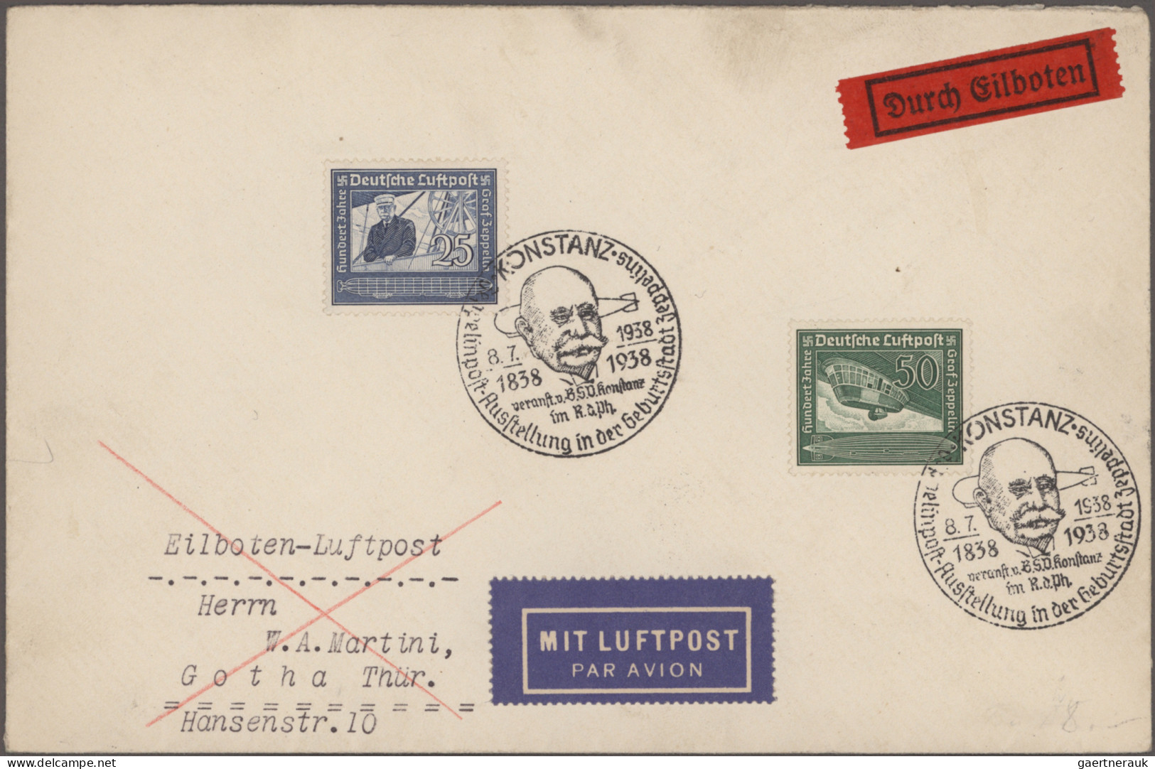 Deutschland: 1870/1945 (ca.), Brief-und Kartenposten Aus Altem Bestand In 6 Brie - Sammlungen