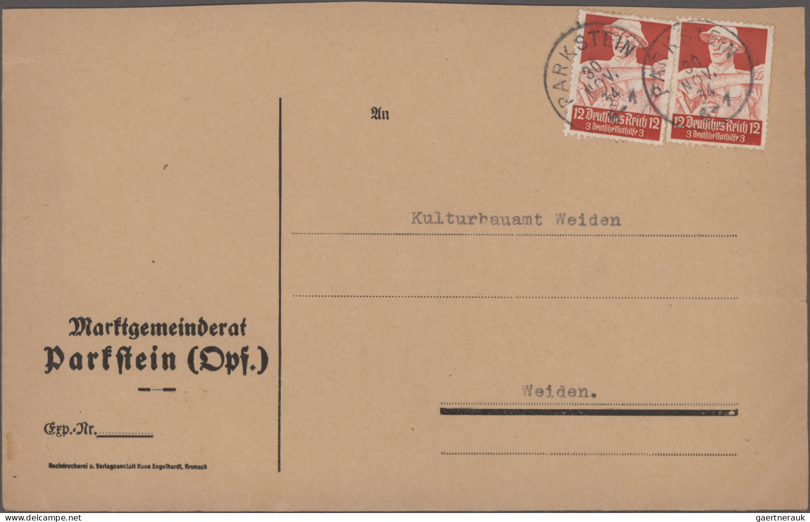 Deutschland: 1870/1945 (ca.), Brief-und Kartenposten Aus Altem Bestand In 6 Brie - Collections