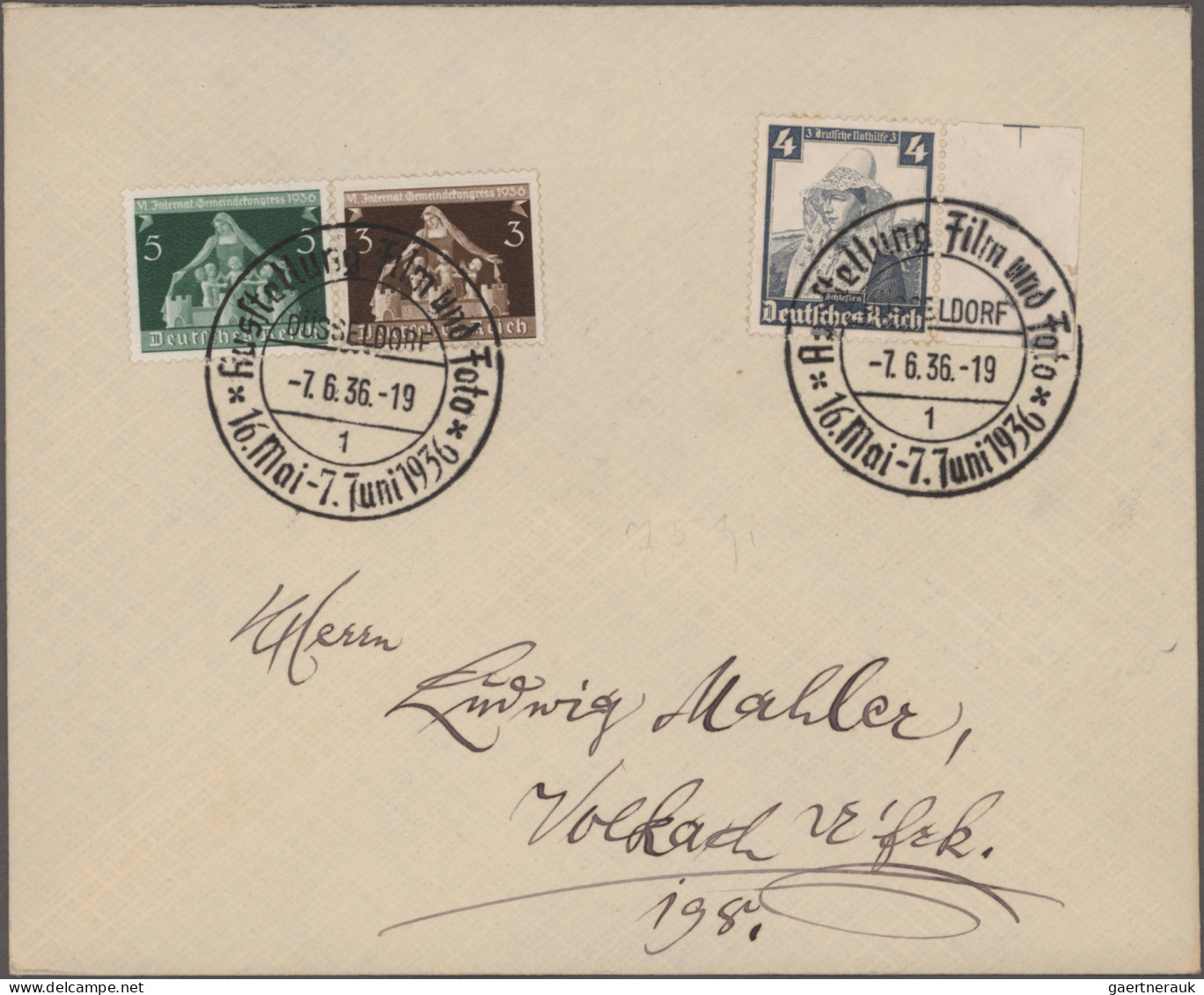 Deutschland: 1870/1945 (ca.), Brief-und Kartenposten aus altem Bestand in 6 Brie