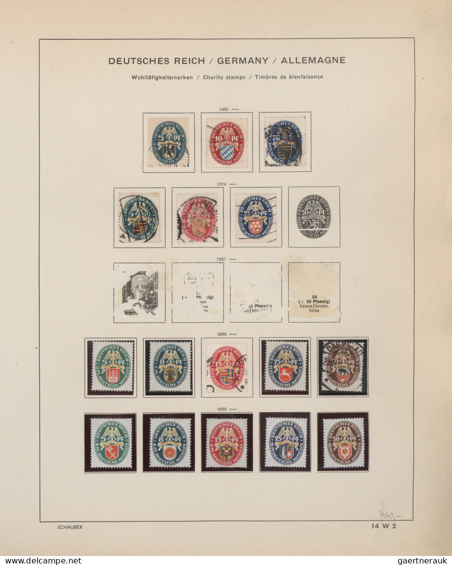 Deutschland: 1872/1988, Gestempelte Und Ungebrauchte Sammlung Im Schaubek-Binder - Colecciones
