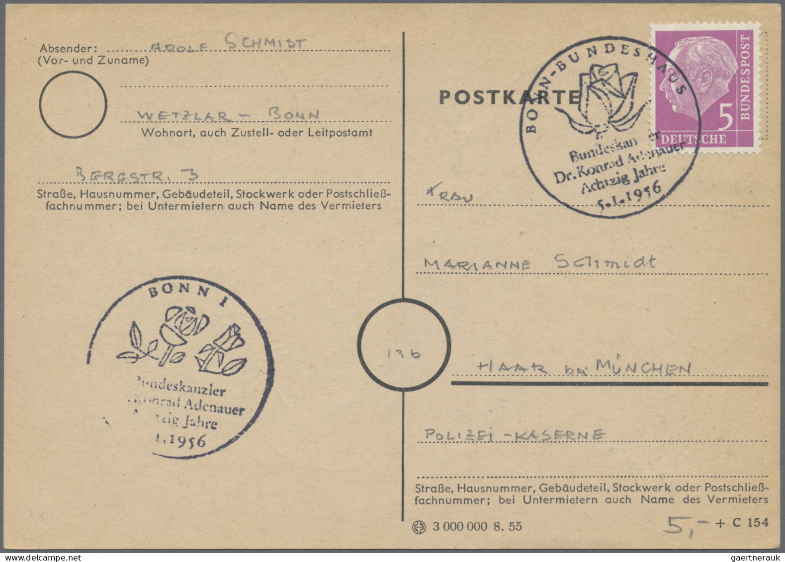 Deutschland: 1935/1980 Ca., Lot Mit Einigen Hundert Briefen, Ganzsachen Und Kart - Verzamelingen
