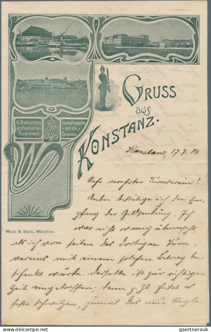 Heimat: Baden-Württemberg: 1809/1938, KONSTANZ, Nette Zusammenstellung Mit 13 Be - Sonstige