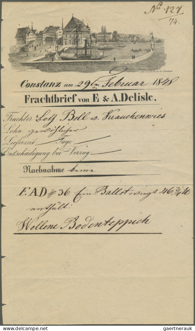 Heimat: Baden-Württemberg: 1809/1938, KONSTANZ, Nette Zusammenstellung Mit 13 Be - Otros