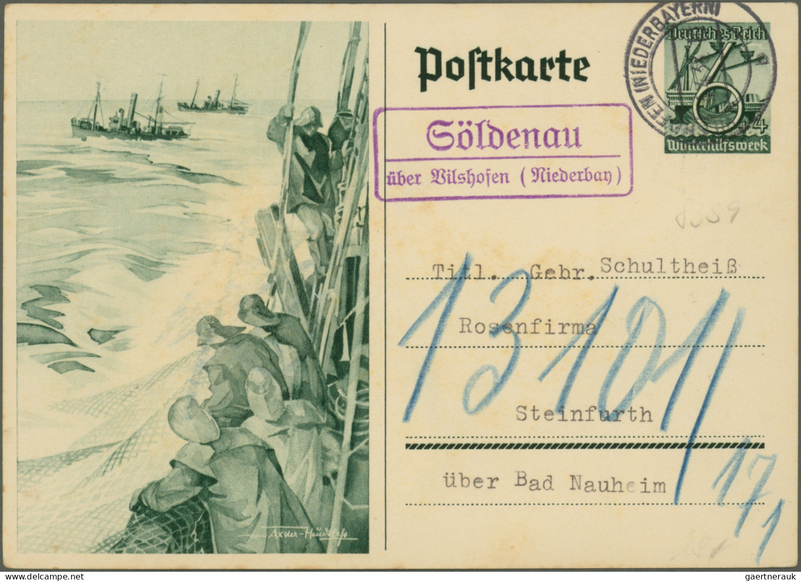 Heimat: Bayern: 1932/1963, Landpoststempel (Posthilfsstellenstempel), Vielseitig - Otros