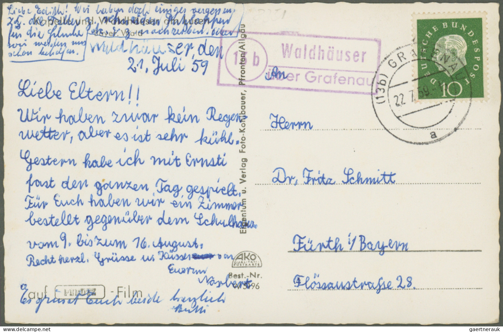 Heimat: Bayern: 1932/1963, Landpoststempel (Posthilfsstellenstempel), vielseitig