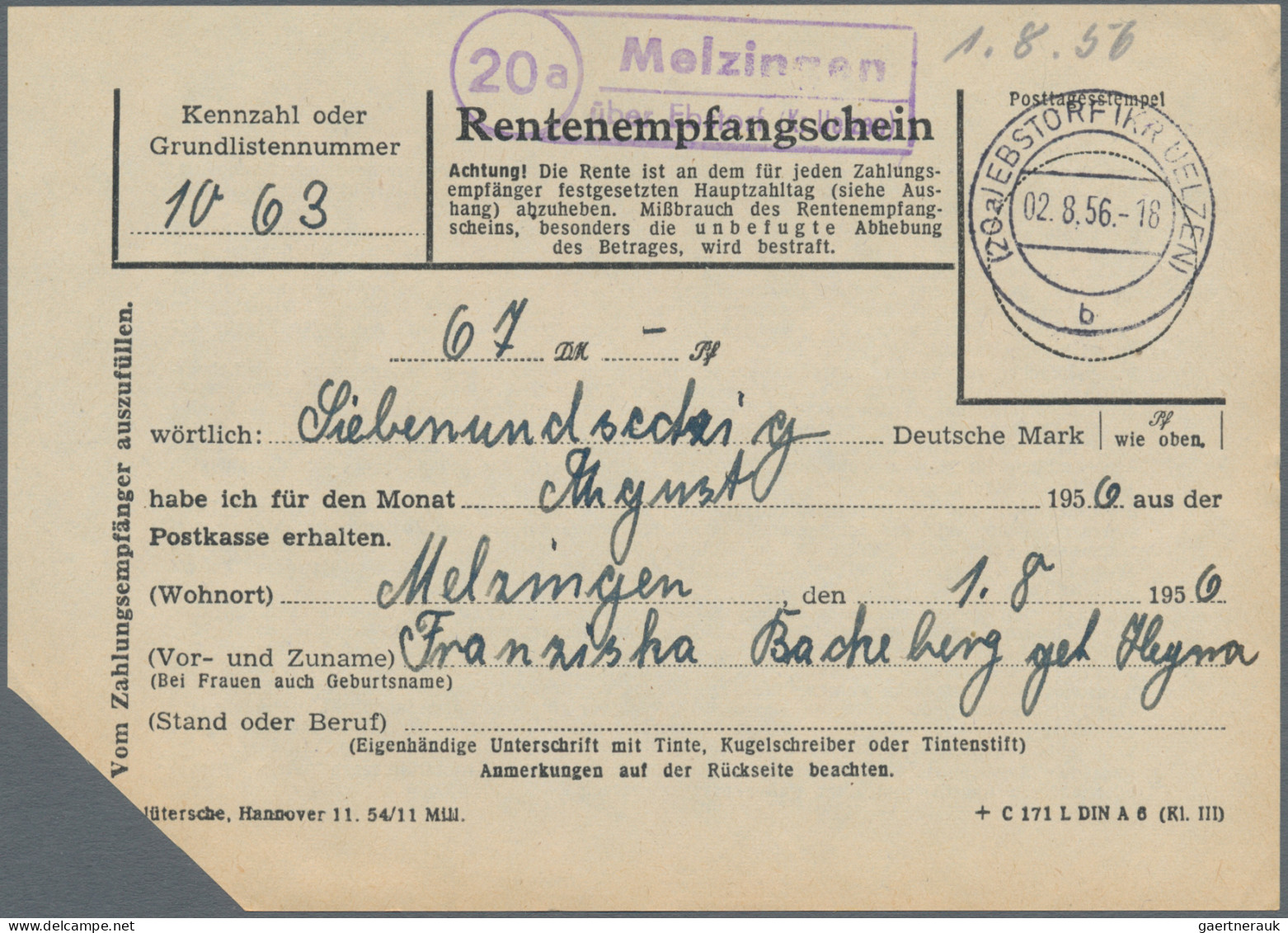 Heimat: Niedersachsen: 1947/1960, EBSTORF/KR.UELZEN Und Umgebung, Partie Von Pos - Autres