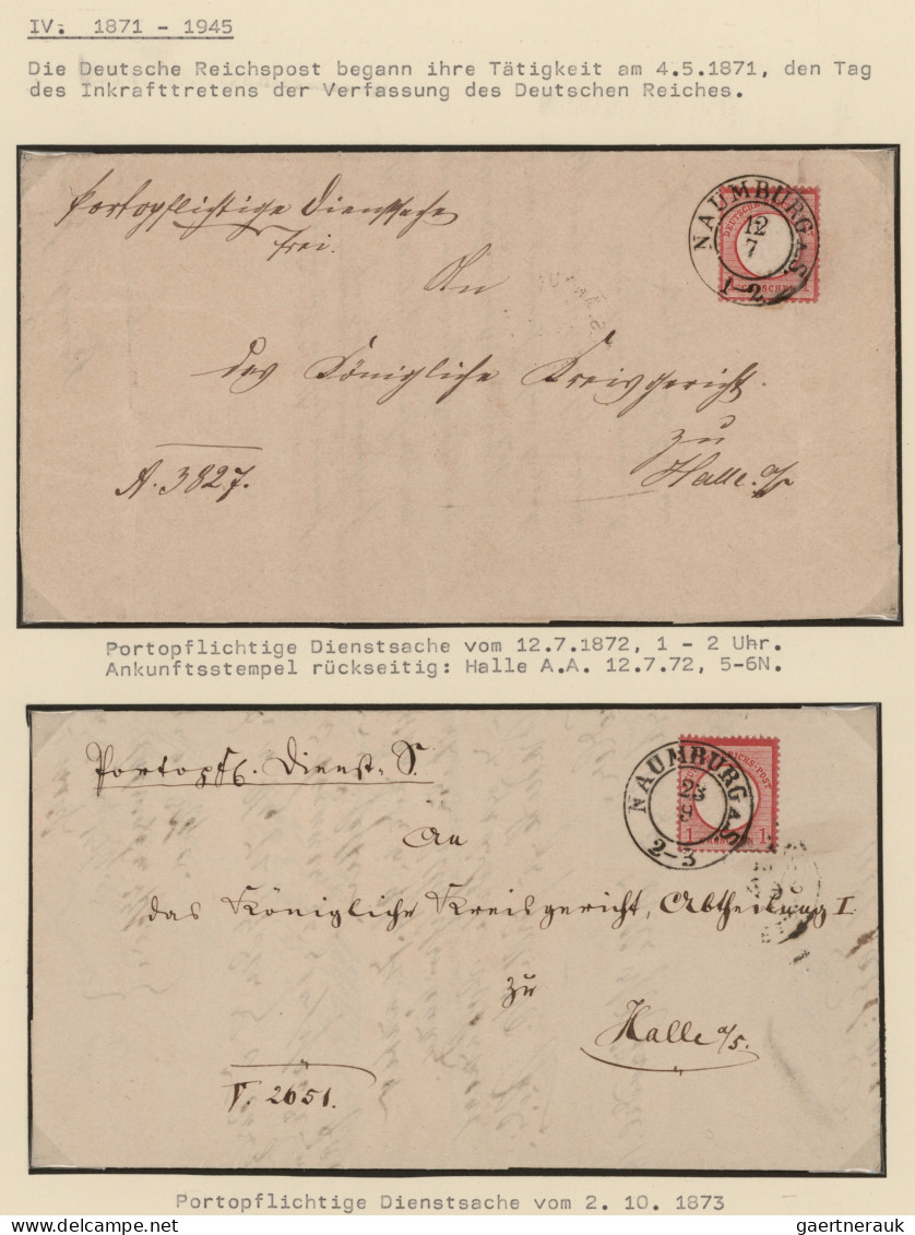 Heimat: Sachsen-Anhalt: NAUMBURG 1721 bis 1945: "Das Postwesen in Naumburg", ken