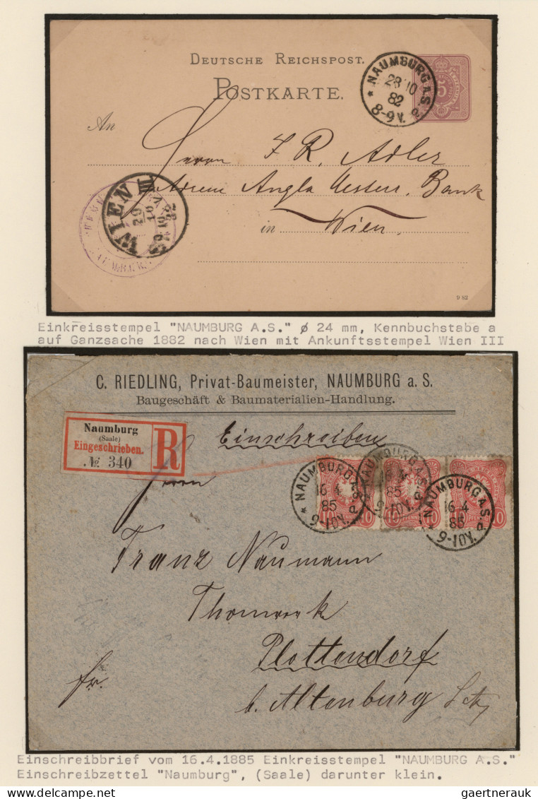 Heimat: Sachsen-Anhalt: NAUMBURG 1721 bis 1945: "Das Postwesen in Naumburg", ken