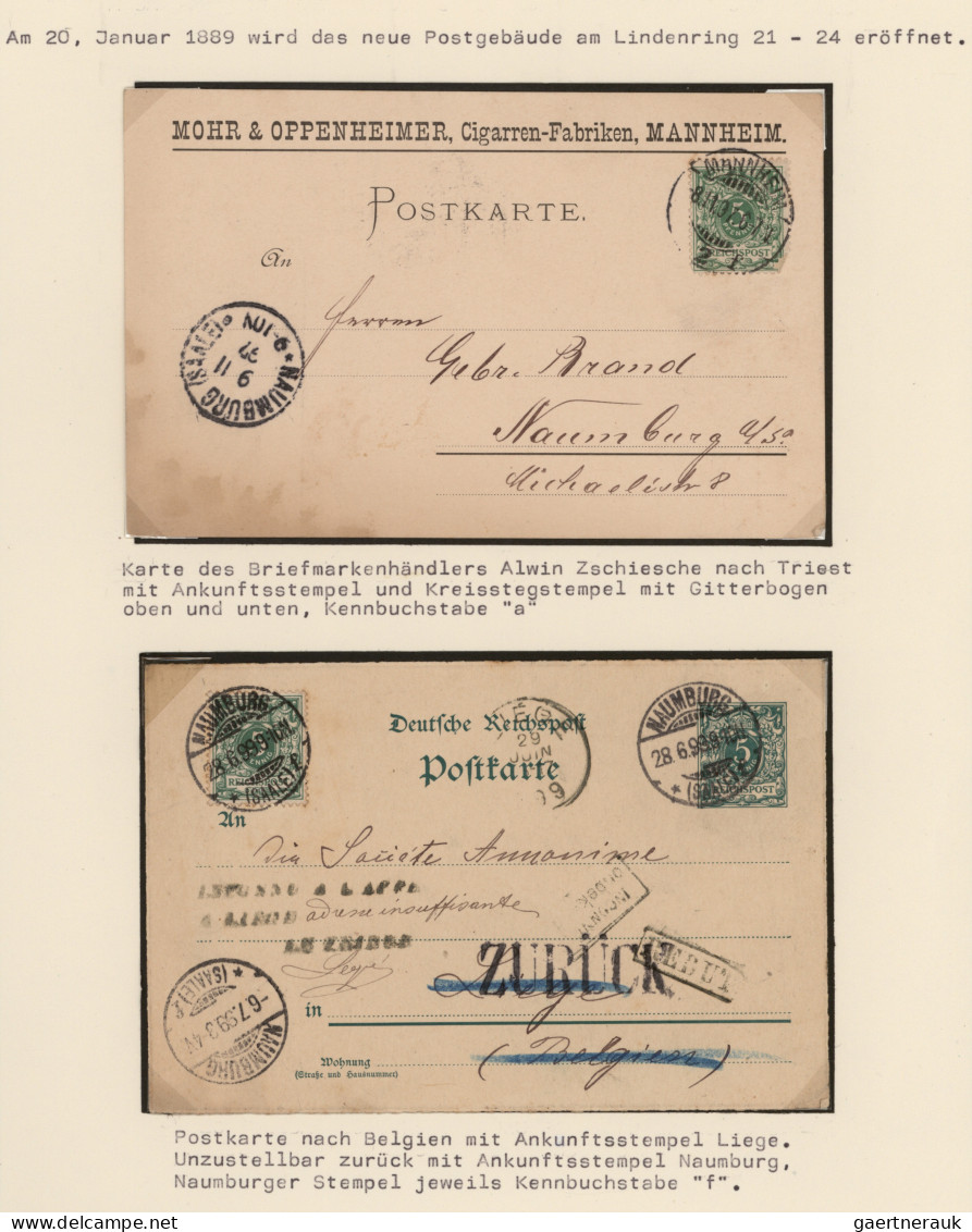 Heimat: Sachsen-Anhalt: NAUMBURG 1721 bis 1945: "Das Postwesen in Naumburg", ken