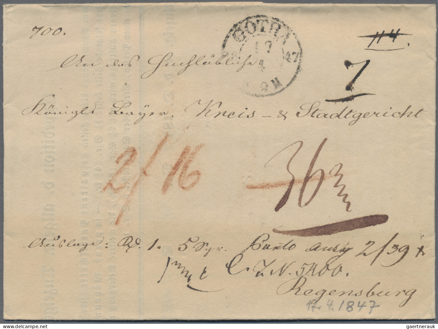 Altdeutschland - Vorphila: 1830/1867 (ca.), Ungefähr 70 Markenlose Briefe Mit Gr - Prephilately