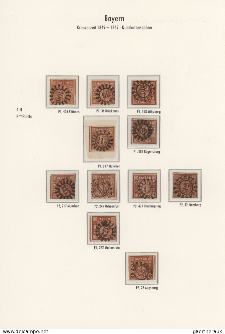 Altdeutschland: 1849/1875, Sehr Umfangreiche, Zumeist Gestempelte, Sorgfältig Au - Verzamelingen
