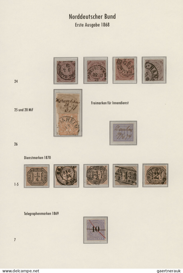 Altdeutschland: 1849/1875, Sehr umfangreiche, zumeist gestempelte, sorgfältig au