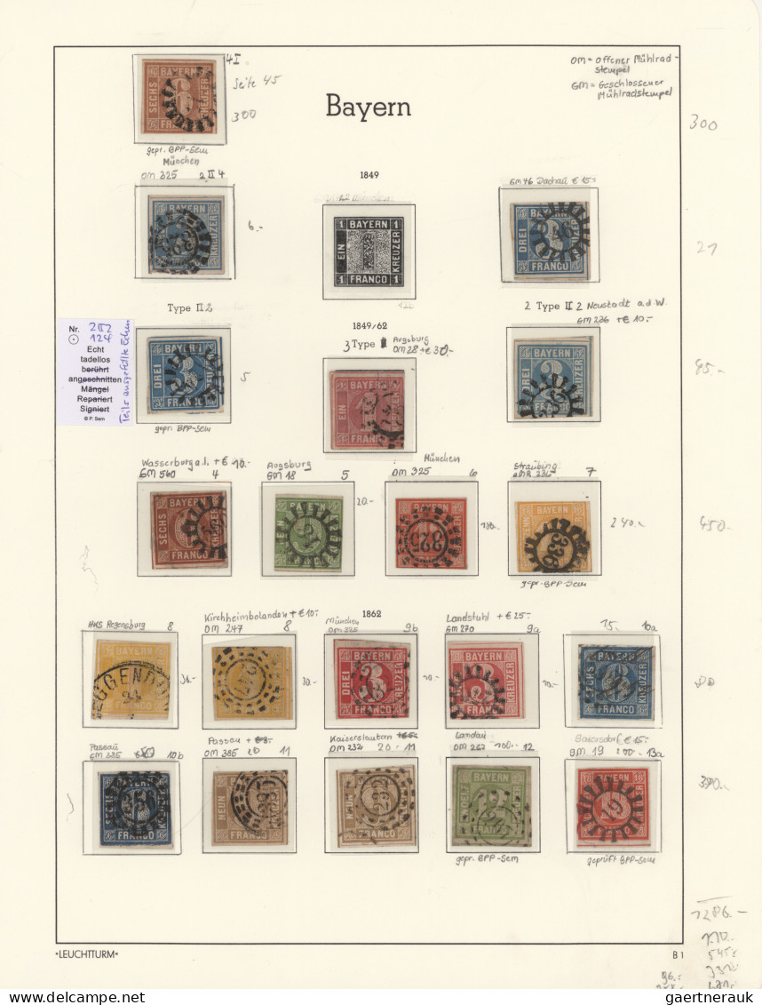 Altdeutschland: 1859-1920 (ca), Sammlung In 2 Alben, In Sehr Unterschiedlicher E - Verzamelingen