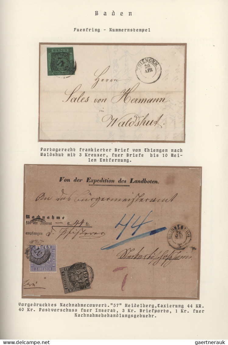 Baden - Marken Und Briefe: 1756/1882, Umfassende Sammlung Von Ca. 264 Belegen (B - Sonstige & Ohne Zuordnung