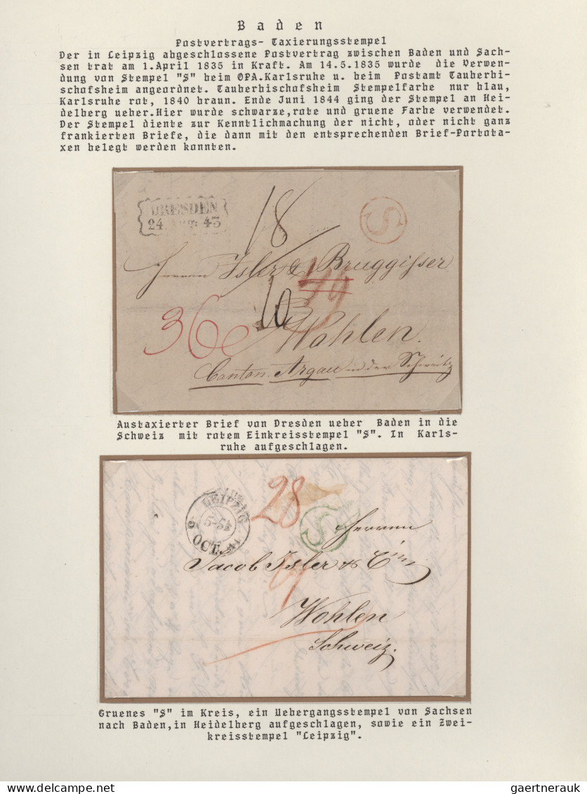 Baden - Marken und Briefe: 1756/1882, umfassende Sammlung von ca. 264 Belegen (B