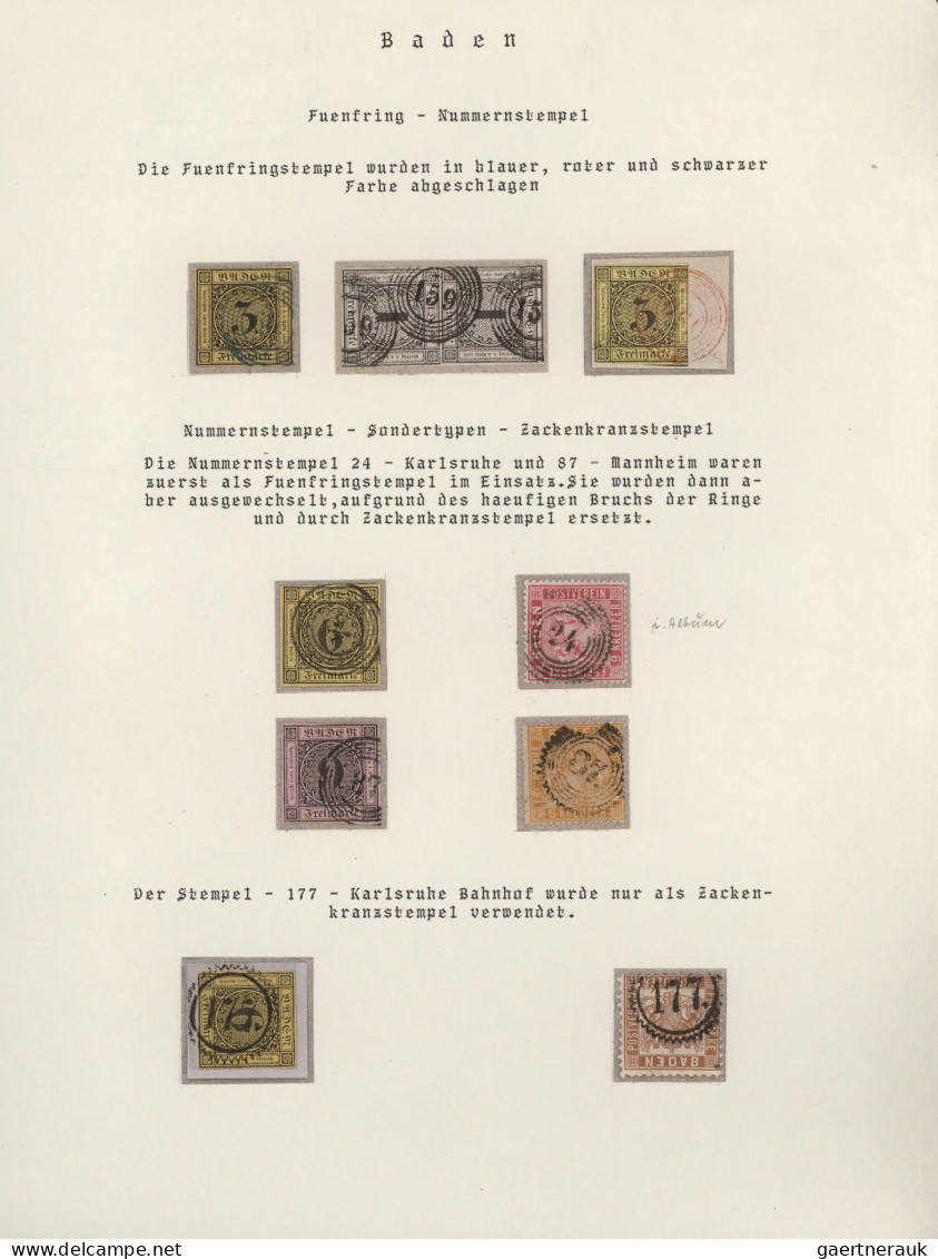 Baden - Marken und Briefe: 1756/1882, umfassende Sammlung von ca. 264 Belegen (B