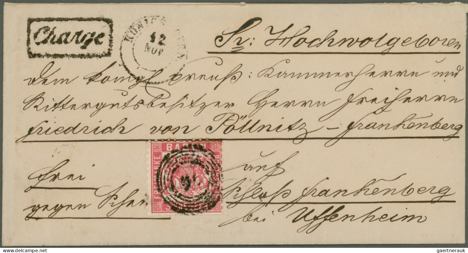 Baden - Marken Und Briefe: 1816/72 (ca.), Schöne Partie Ehemaliger Auktionslose - Sonstige & Ohne Zuordnung