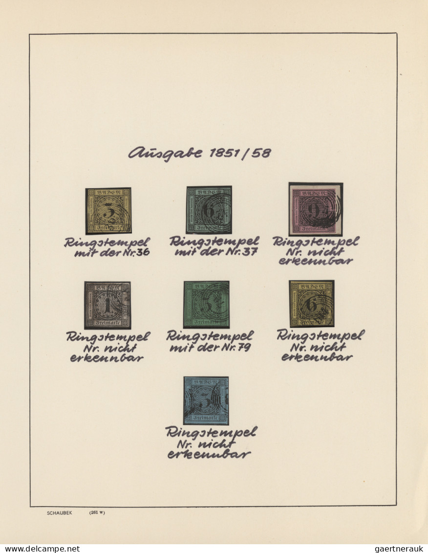 Baden - Marken Und Briefe: 1851/1868, Saubere, überwiegend Gestempelte Sammlung - Sonstige & Ohne Zuordnung