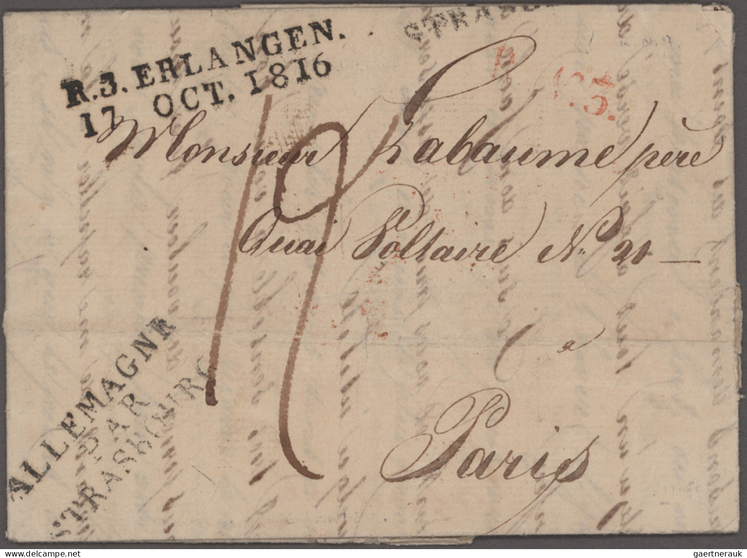 Bayern - Vorphilatelie: 1800/1860 (ca.), Sammlung von ca. 45 markenlosen Briefen