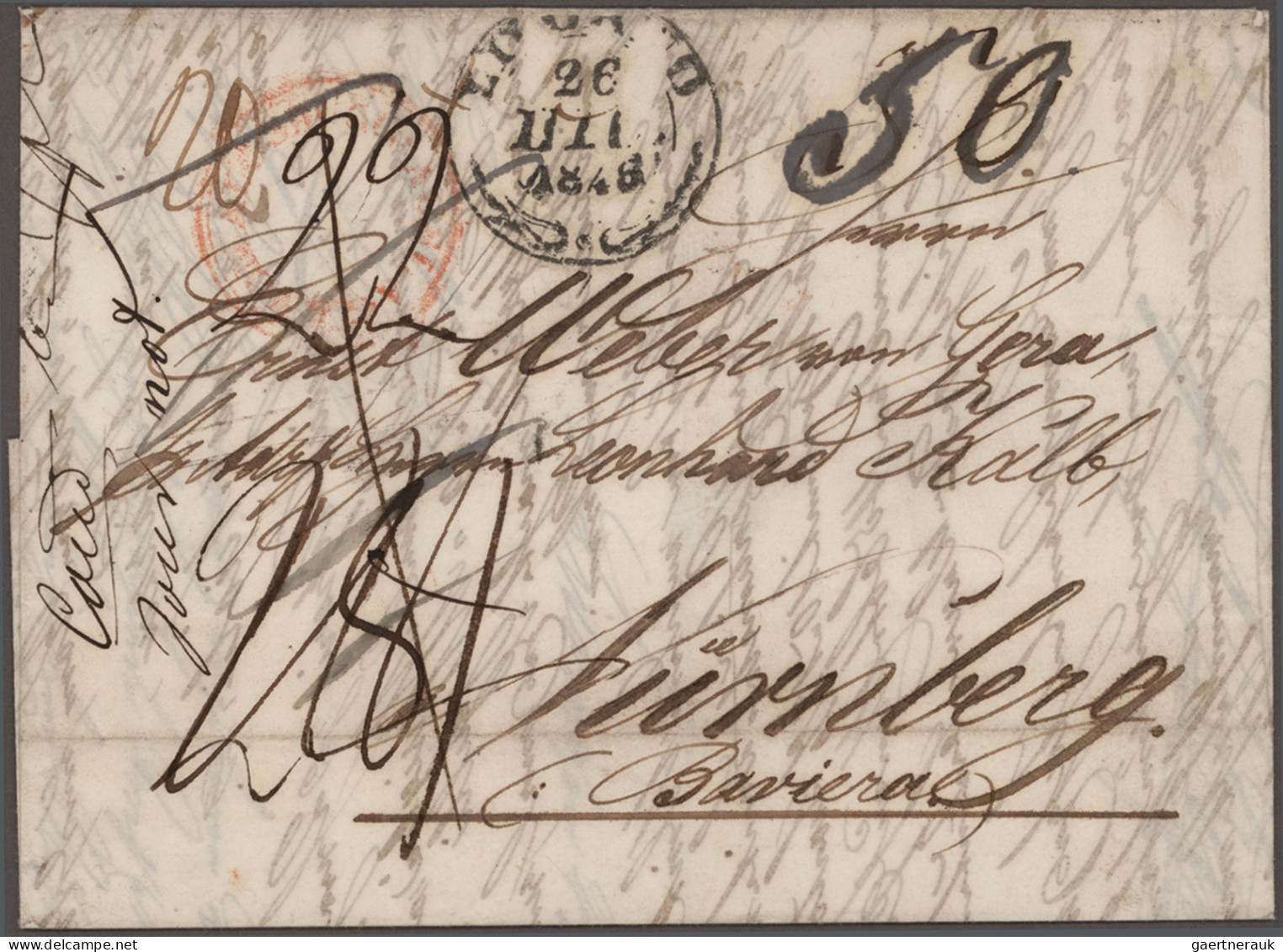 Bayern - Vorphilatelie: 1812/1851, AUSLAGENBRIEFE, Nette Sammlung Von 35 Auslage - Sammlungen