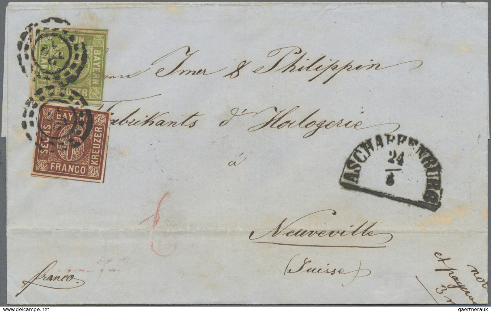 Bayern - Marken Und Briefe: 1840/1880 (ca): Reizvoller Posten 'Bayern' Ab Vorphi - Other & Unclassified