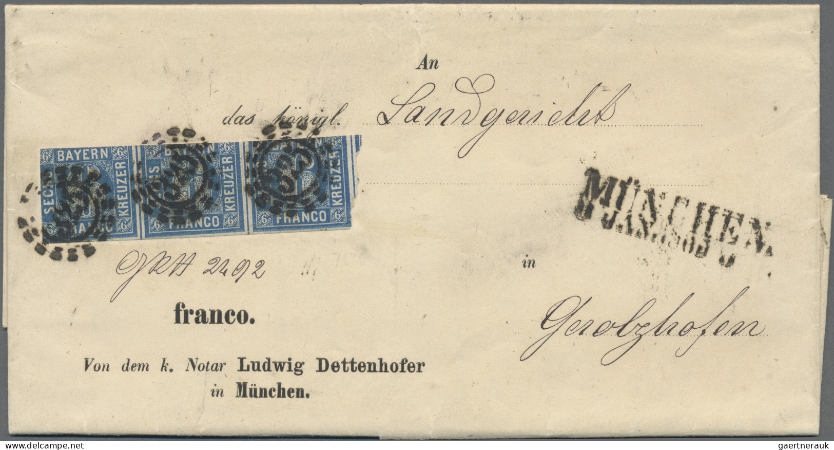 Bayern - Marken Und Briefe: 1840/1880 (ca): Reizvoller Posten 'Bayern' Ab Vorphi - Sonstige & Ohne Zuordnung