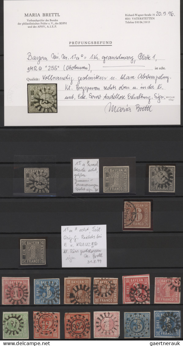 Bayern - Marken Und Briefe: 1849/1862, Meist Gestempelte Sammlung Von 146 Marken - Otros & Sin Clasificación