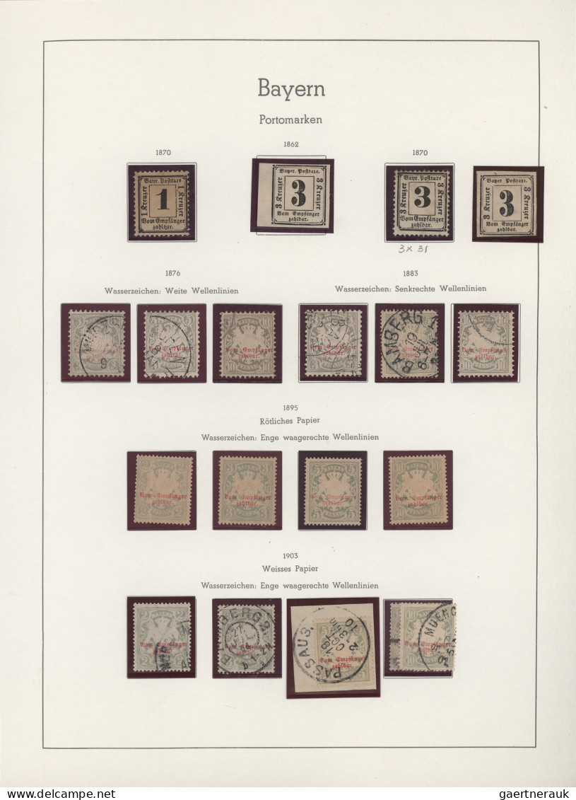 Bayern - Marken und Briefe: 1849/1920, gestempelte und ungebrauchte Sammlung, se