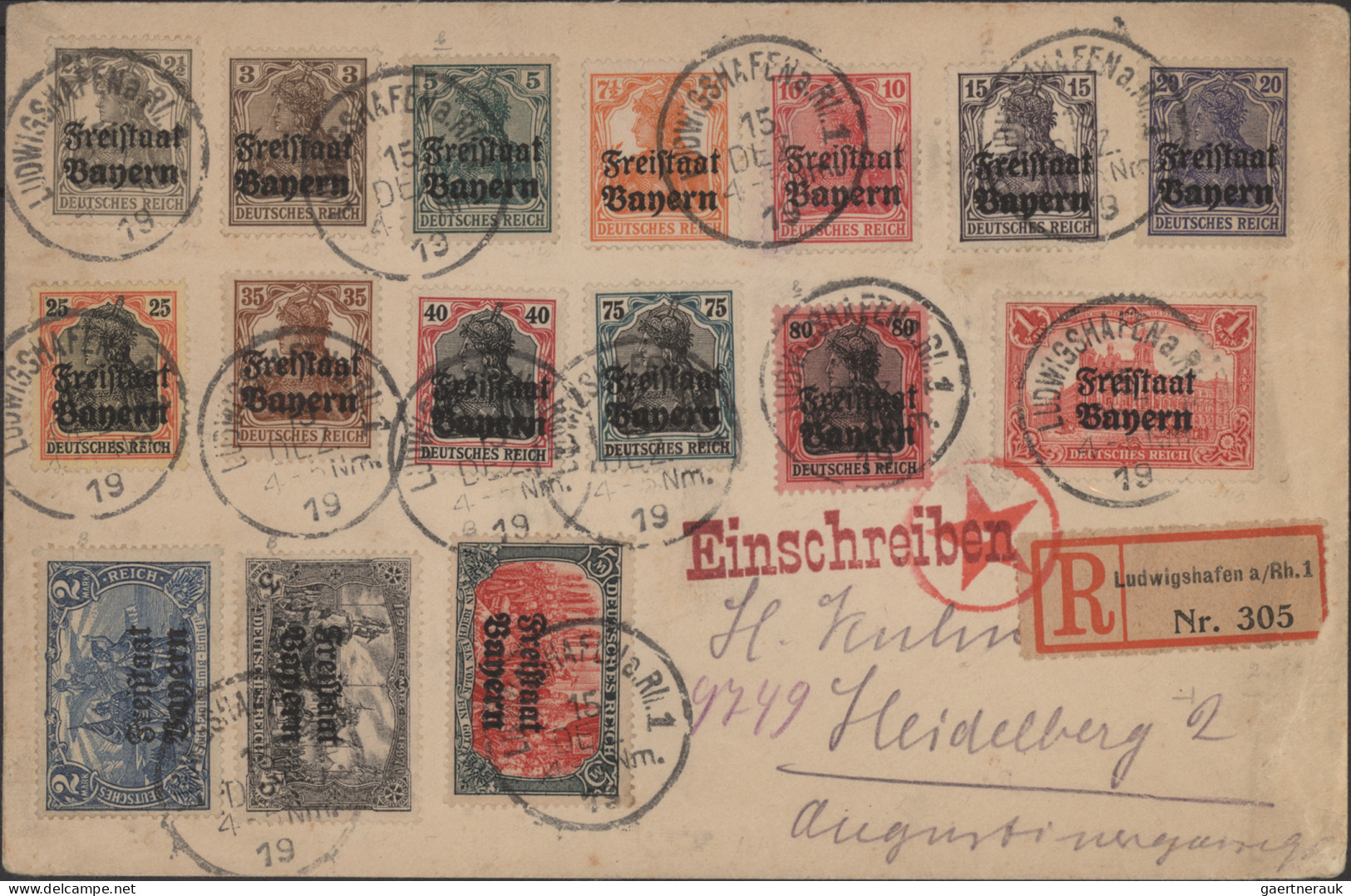 Bayern - Marken Und Briefe: 1849-1920 Sammlung Von Fast Nur Sauber Gestempelten - Otros & Sin Clasificación