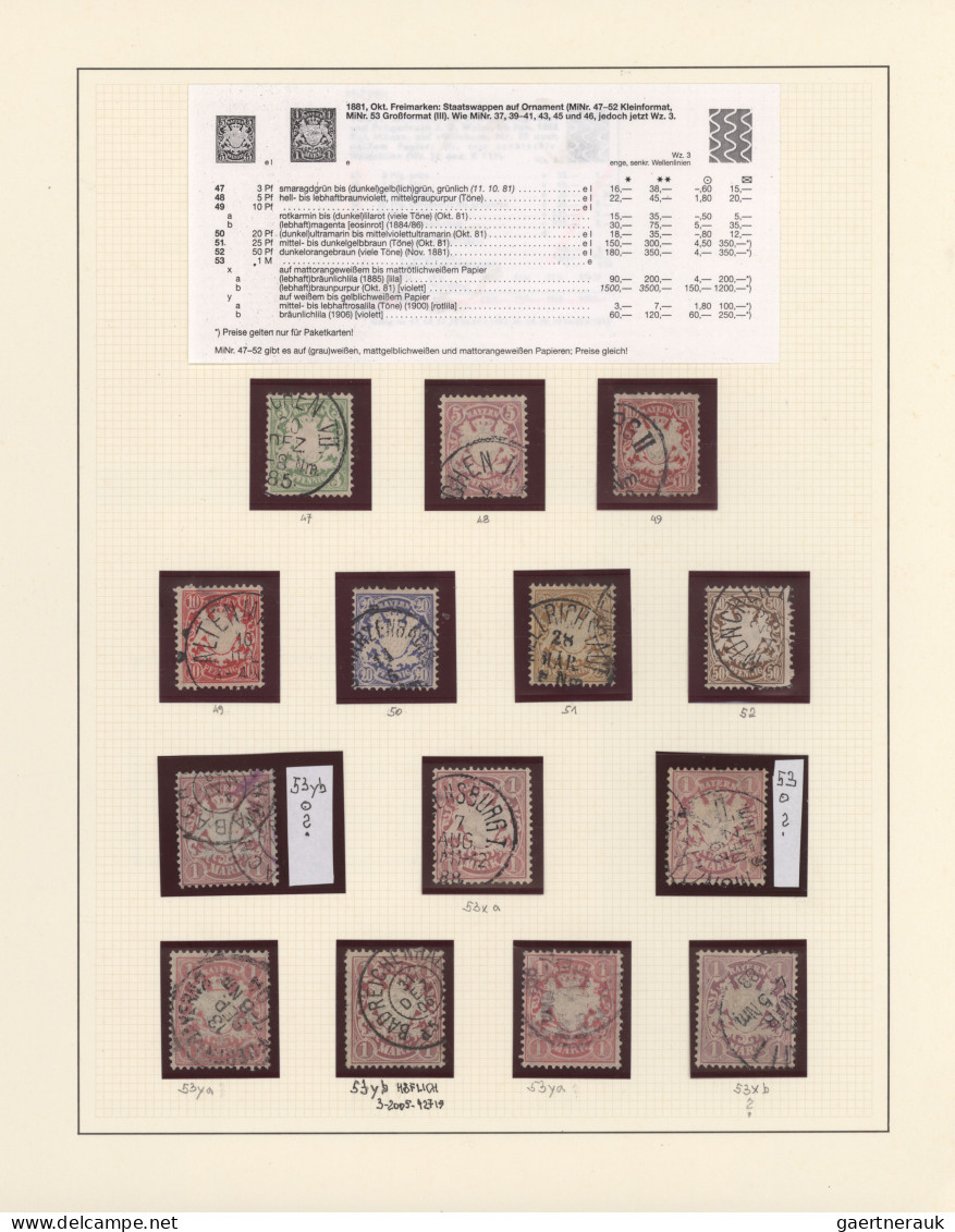 Bayern - Marken Und Briefe: 1849-1920, Umfangreiche Sammlung Im Album, Sehr Schö - Other & Unclassified
