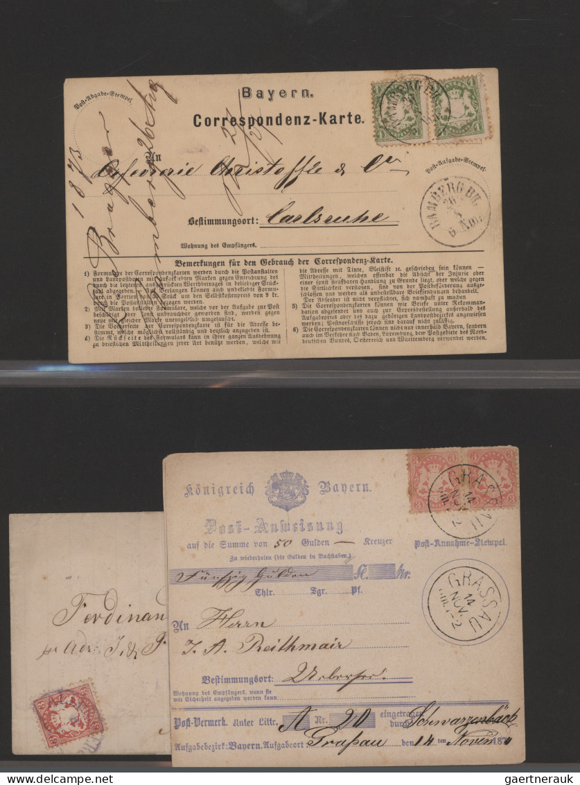 Bayern - Marken Und Briefe: 1849-1920, Umfangreiche Sammlung In Beiden Erhaltung - Sonstige & Ohne Zuordnung