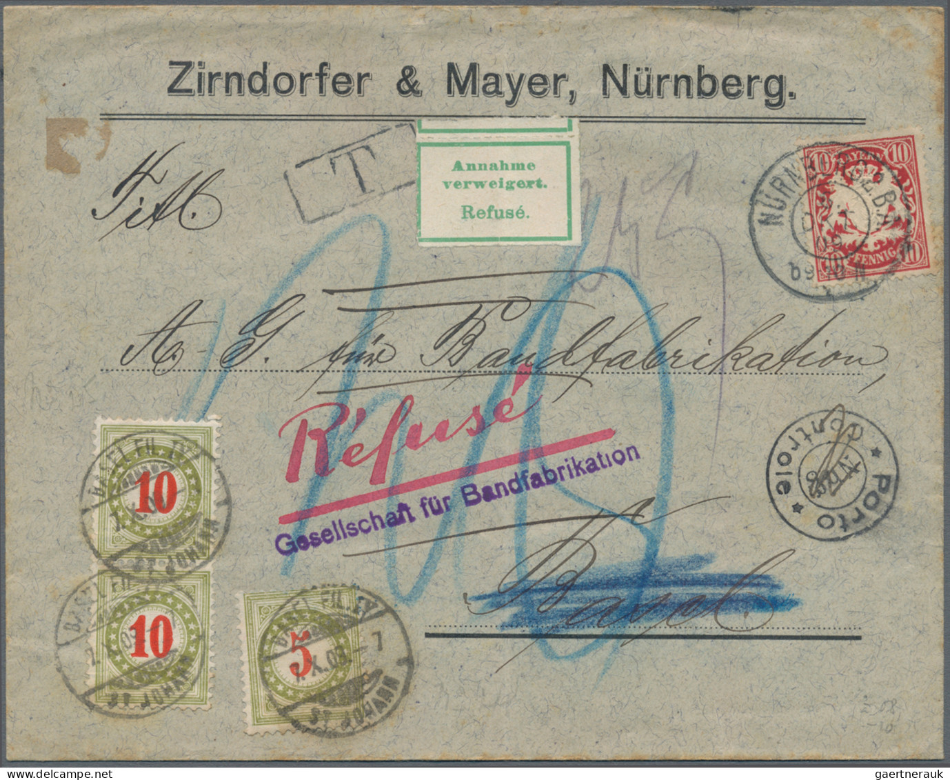 Bayern - Marken Und Briefe: 1850/1915, Lot Mit Ca. 20 Briefen, Karten Und Ganzsa - Otros & Sin Clasificación