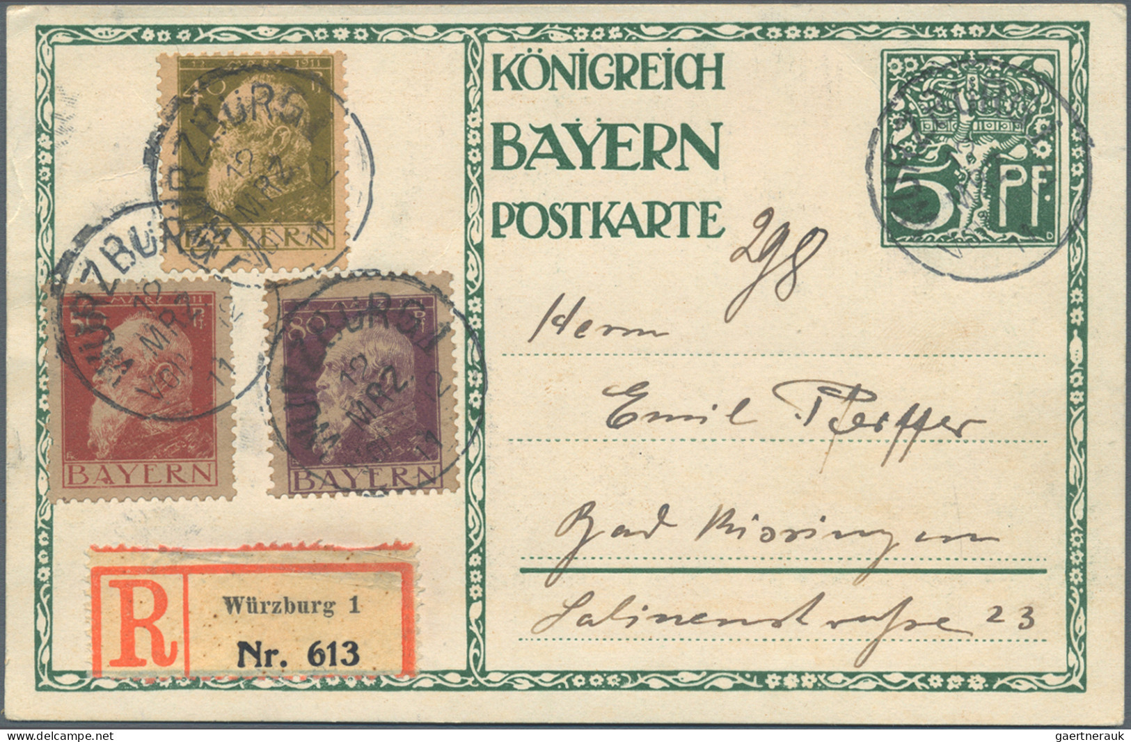 Bayern - Marken Und Briefe: 1850/1919, Partie Von Ca. 53 Briefen Und Karten, Etw - Autres & Non Classés