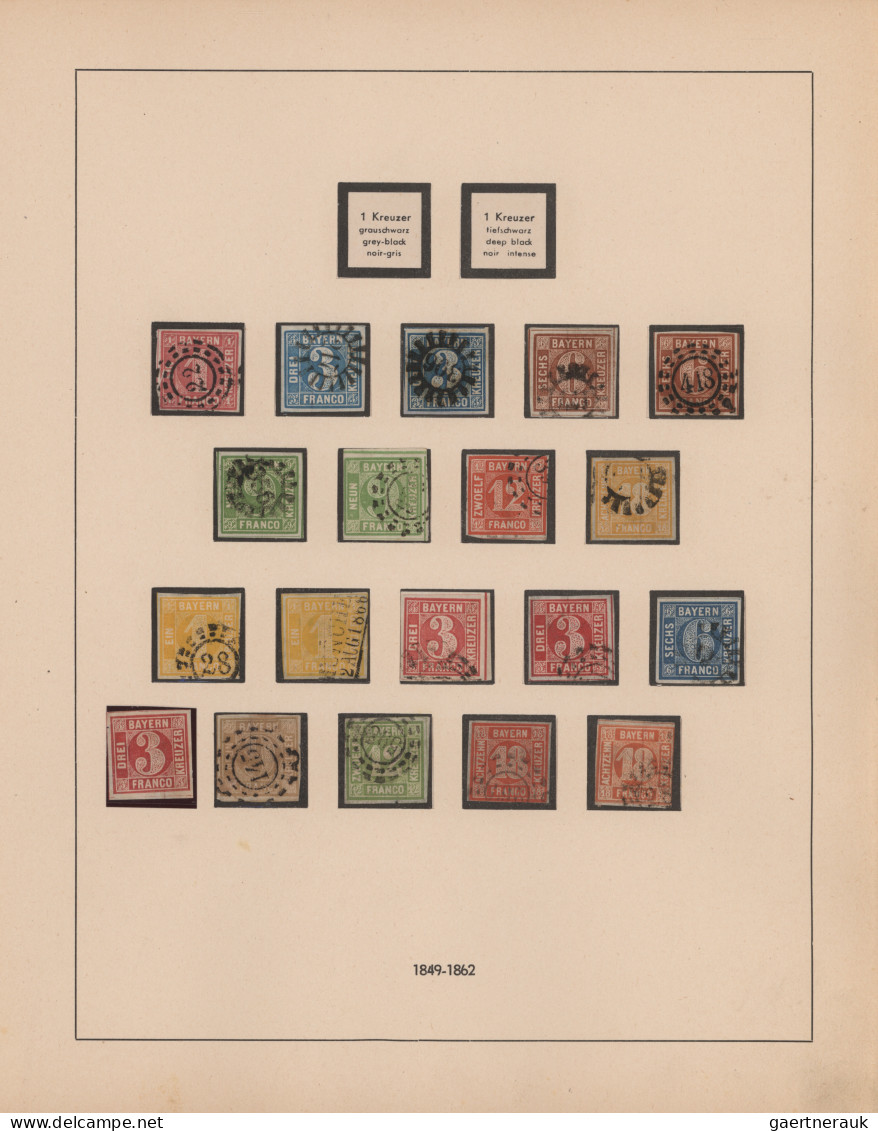 Bayern - Marken Und Briefe: 1850/1920, Gestempelte Und Ungebrauchte Sammlung Im - Other & Unclassified