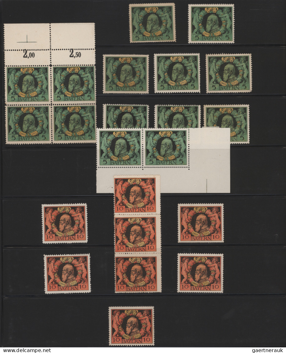 Bayern - Marken Und Briefe: 1850/1920, Gestempelte Und Ungebrauchte Zusammenstel - Autres & Non Classés