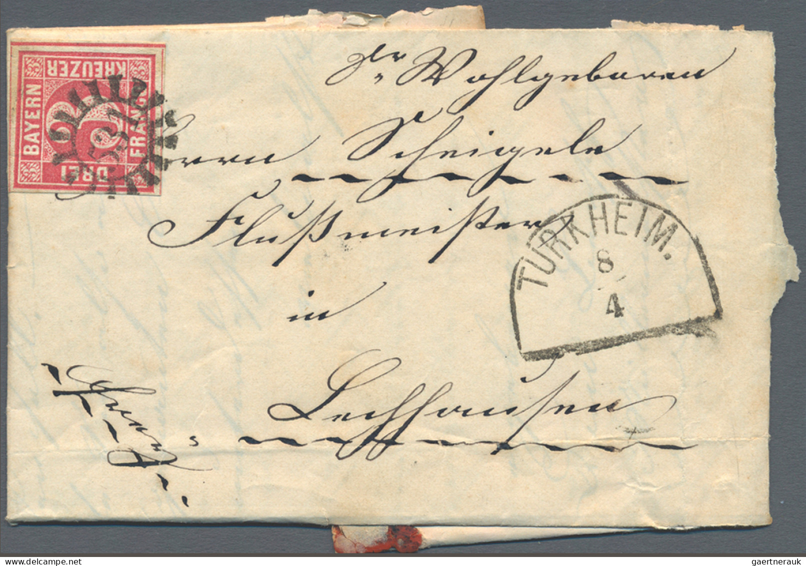 Bayern - Marken Und Briefe: 1851/1860 (ca.), 3 Kr. Rot (MiNr. 9), Partie Von 17 - Sonstige & Ohne Zuordnung