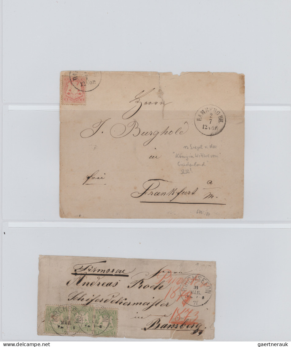 Bayern - Marken und Briefe: 1854/1874, Sammlung von 35 Briefen mit Frankaturen Q