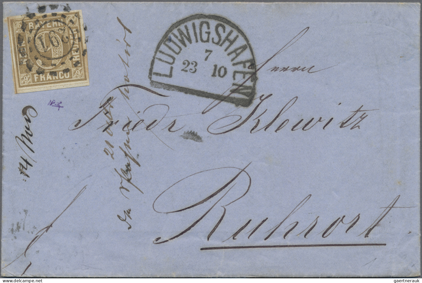 Bayern - Marken Und Briefe: 1863/1867, 9 Kr. Ockerbraun, Zwölf Briefe In Den Pos - Sonstige & Ohne Zuordnung