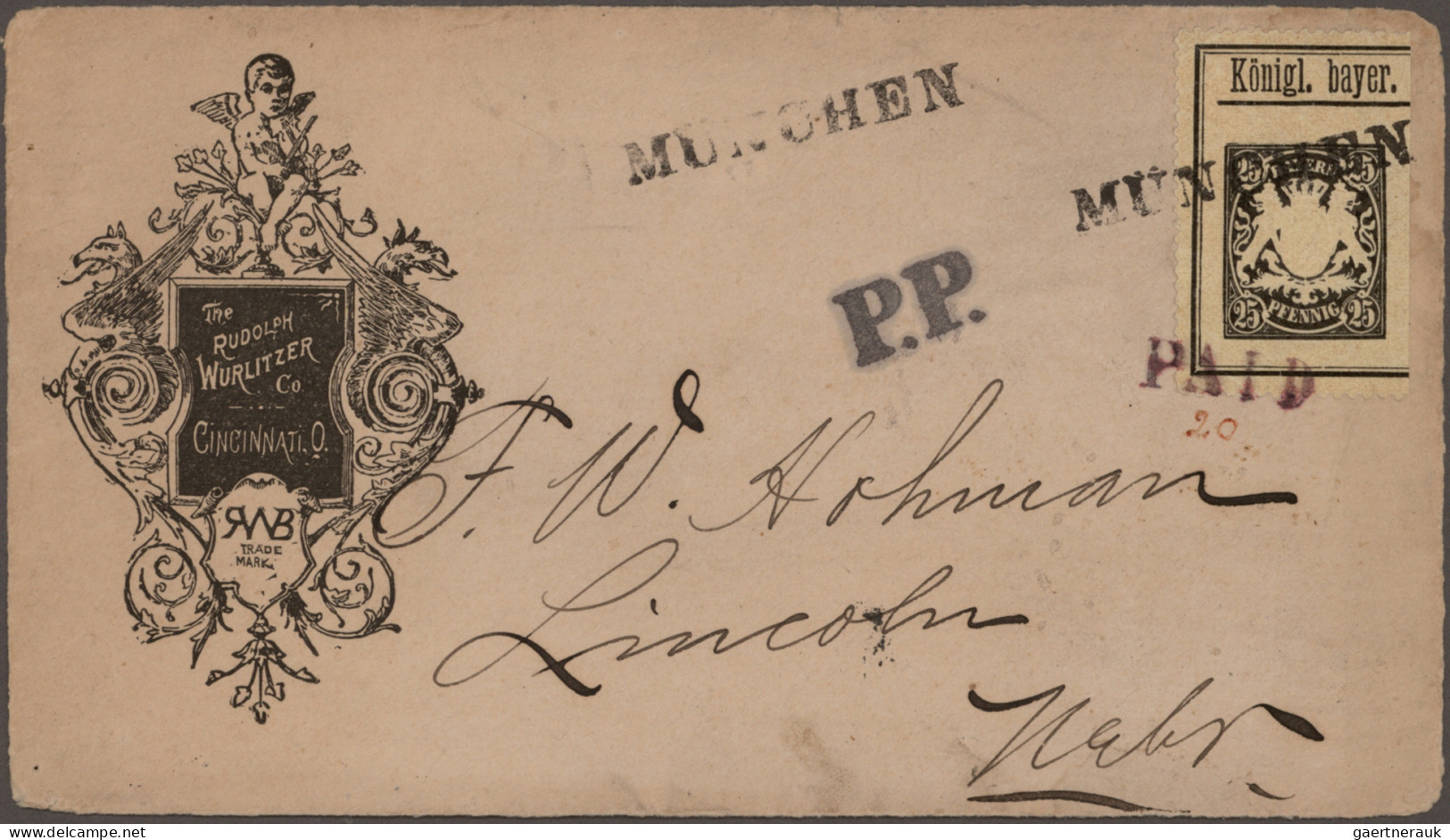 Bayern - Marken und Briefe: 1867/1920, fast nur Pfennig-Zeit, vielseitige Partie