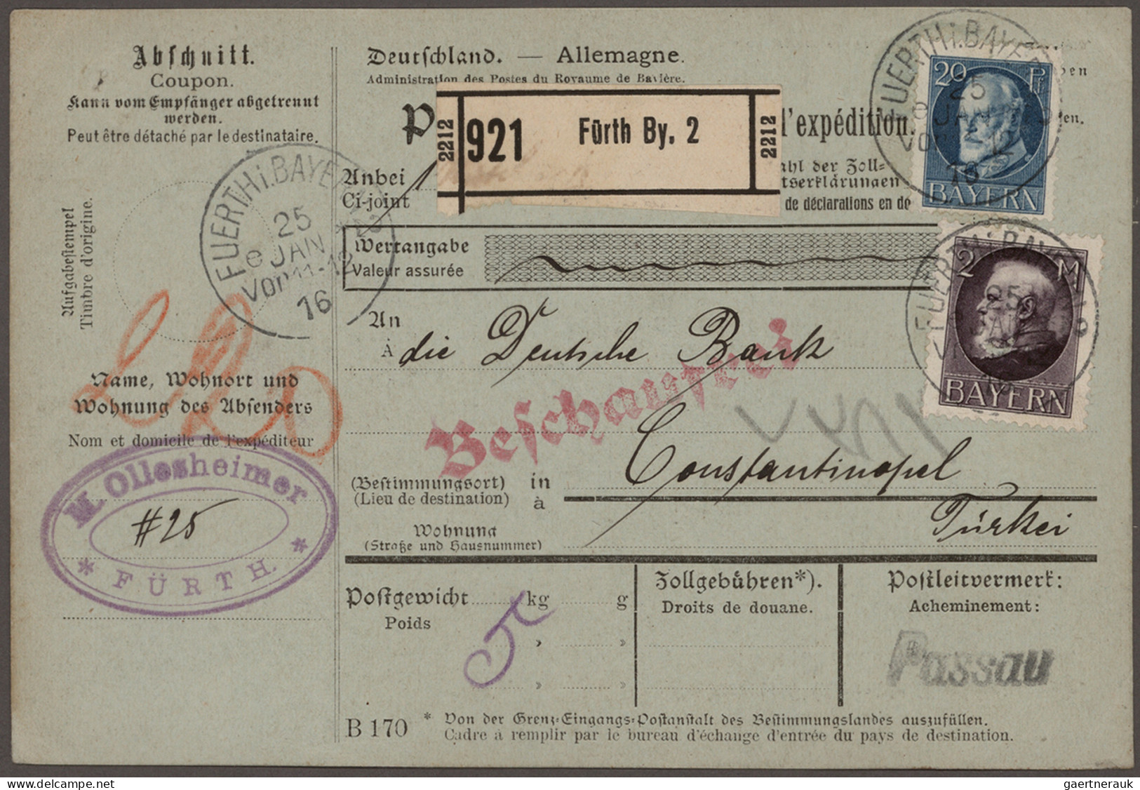 Bayern - Marken und Briefe: 1867/1920, fast nur Pfennig-Zeit, vielseitige Partie