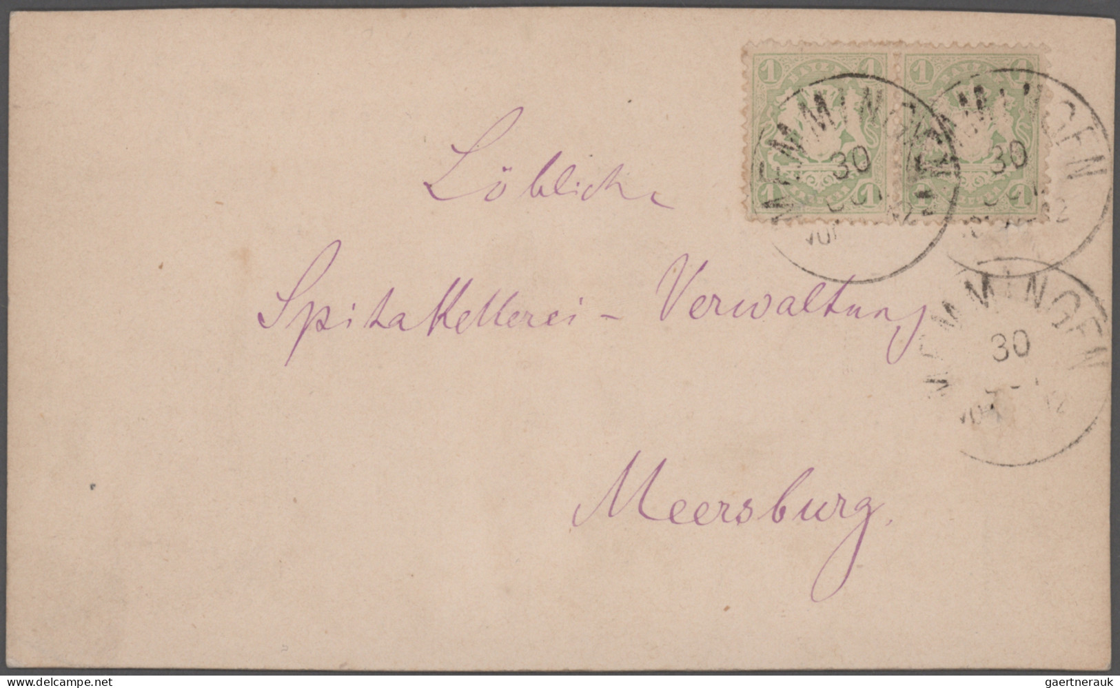 Bayern - Marken und Briefe: 1870/1876, Postkarten/"Correspondenz-Karten", spezia