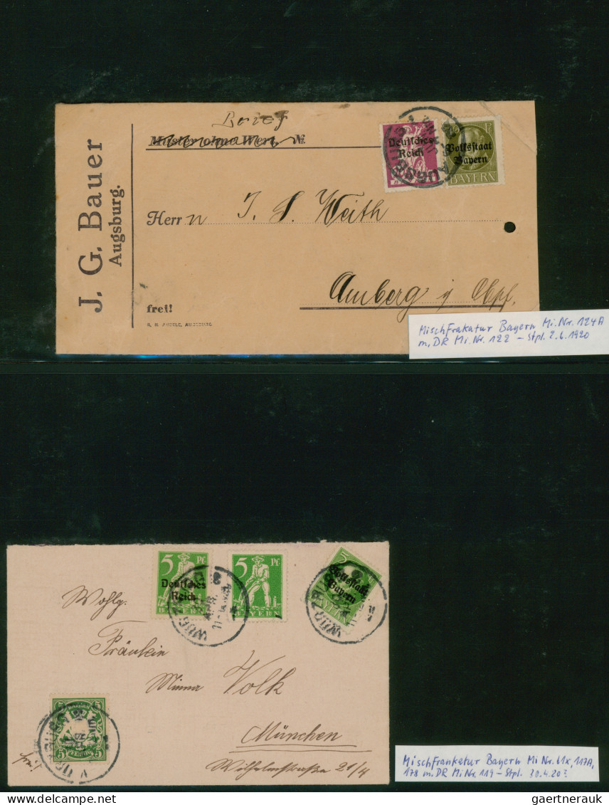 Bayern - Marken Und Briefe: 1870/1920 (ca.), Vielseitige Belege-Sammlung Im Ring - Other & Unclassified