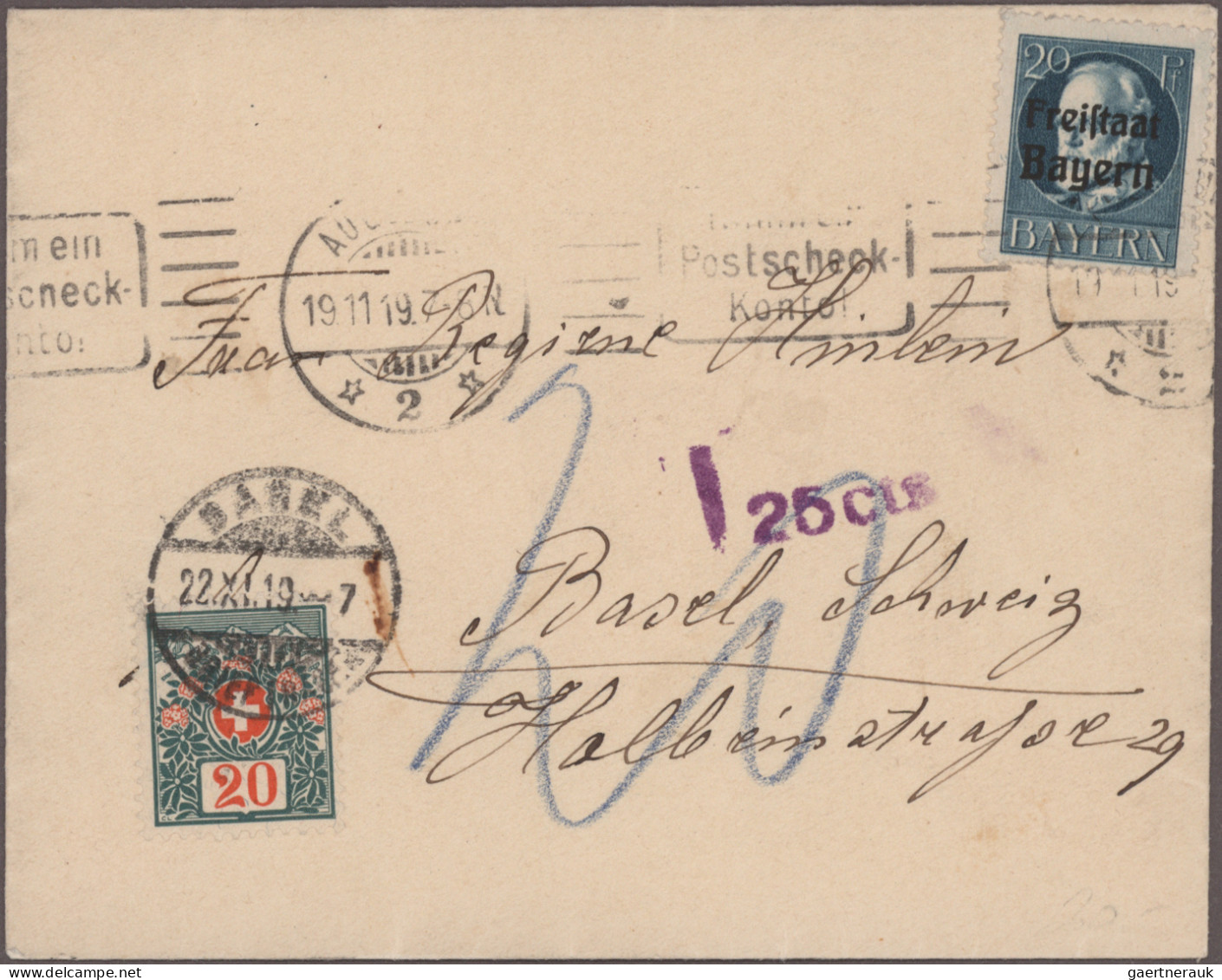 Bayern - Marken Und Briefe: 1875/1922 (ca), Interessanter Posten Mit 125 Belegen - Other & Unclassified