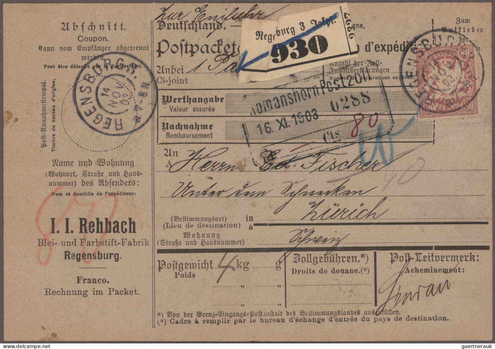 Bayern - Marken Und Briefe: 1875/1922 (ca), Interessanter Posten Mit 125 Belegen - Autres & Non Classés